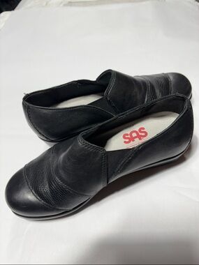 SAS Nora Slip On comfort Shoes Black‎ Size 6 WW